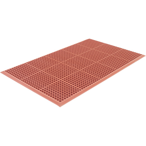 Competitor Series Mats, Slotted, 3' x 5' x 7/8", Orange, Natural Rubber NTL Industrial