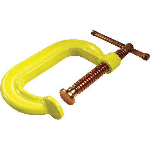 Regular-Duty Deep Throat C-Clamp, 2" (51 mm) Capacity, 2-1/8" (54 mm) Throat Depth NTL Industrial