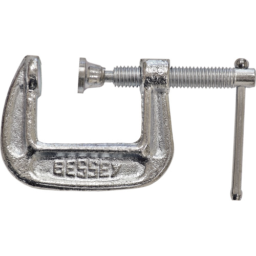 Light-Duty C-Clamp, 1" (25 mm) Capacity, 1" (25 mm) Throat Depth NTL Industrial