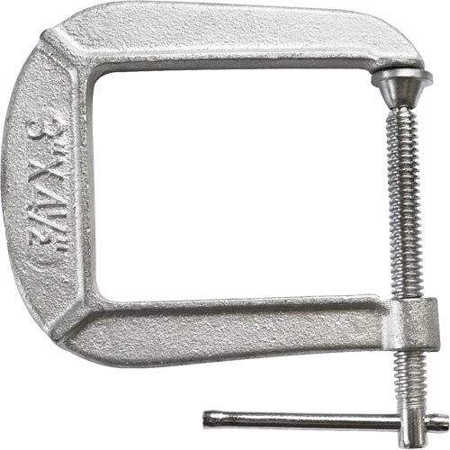 Light-Duty C-Clamp, 3" (76 mm) Capacity, 4-1/2" (114 mm) Throat Depth NTL Industrial