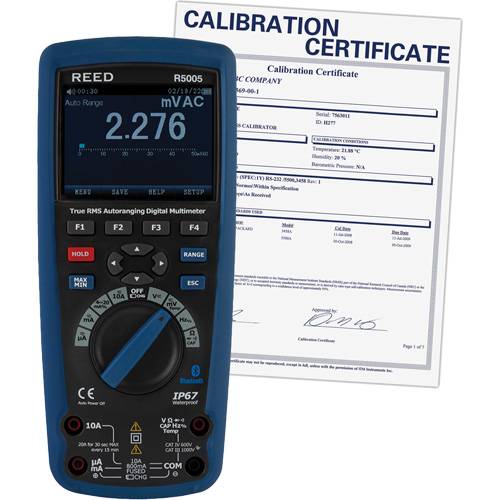 True RMS Industrial Multimeter with ISO Certificate, AC/DC Voltage, AC/DC Current NTL Industrial