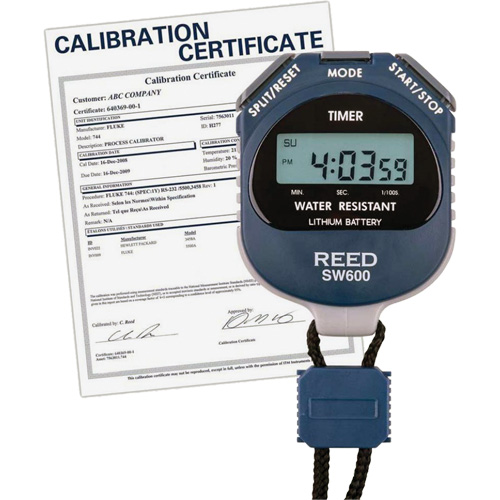 REED SW600 Stopwatch with ISO Certificate, Digital, Water Resistant NTL Industrial