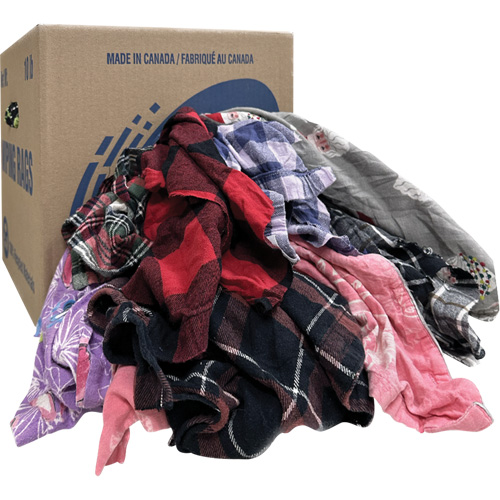 Wiper Rags, Flannel, 10 lbs. NTL Industrial