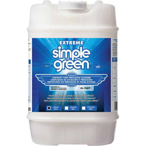 Produit nettoyant de pr&eacute;cision et pour a&eacute;ronefs Extreme Simple Green, 5 gal., Cruche NTL Industrial