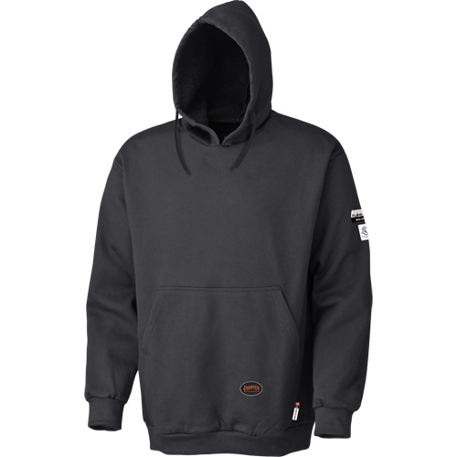 335 Flame-Resistant Pullover Hoodie, Men's, Large, Black, 22 cal/cm² NTL Industrial