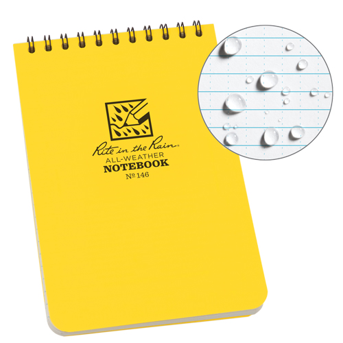 Pocket Top-Spiral Notebook, Soft Cover, Yellow, 100 Pages, 4" W x 6" L NTL Industrial
