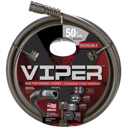 Viper&reg; High Performance Hose, Rubber, 5/8" dia. x 50' NTL Industrial