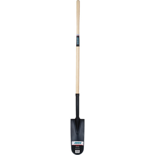 Pelle &agrave; drain robuste, Acier au carbone, Lame 16" x 6", 45" lo, Manche Droit NTL Industrial