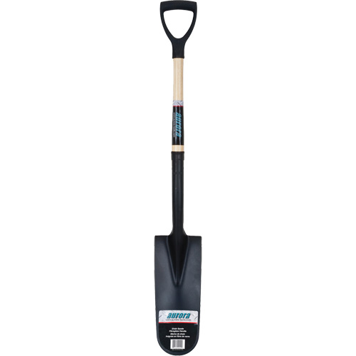 Drain Spade Shovel, Tempered Steel, 14" x 6" Blade, 30" L, D-Grip Handle NTL Industrial