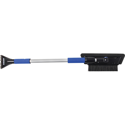 Brosse &agrave; neige, T&eacute;lescopique, lame Mousse de CAV/E, 48" Longueur, Noir/Bleu NTL Industrial
