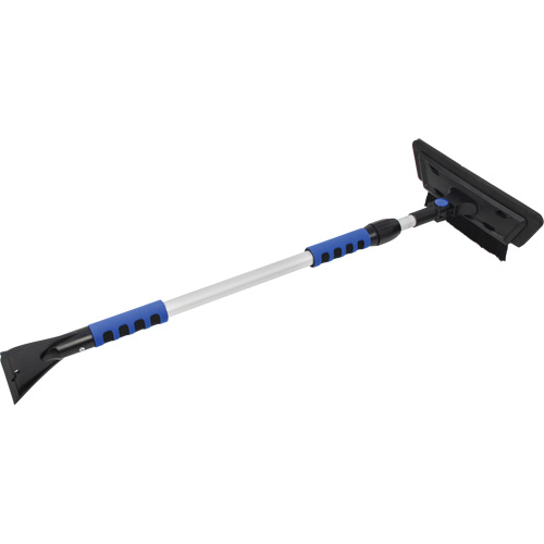 Brosse &agrave; neige, T&eacute;lescopique, lame Mousse de CAV/E, 48" Longueur, Noir/Bleu NTL Industrial
