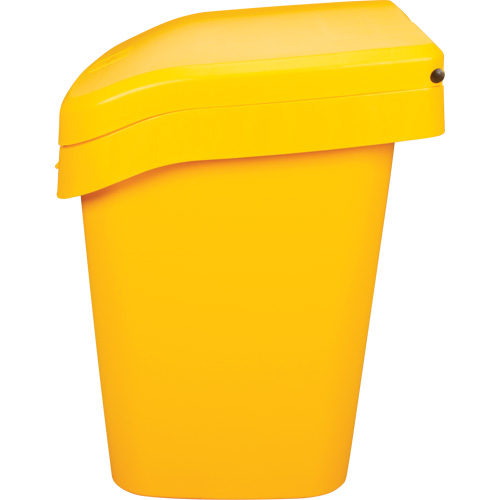 Salt & Sand Storage Bins, With Hasp, 21" x 27" x 26", 4.24 cu. ft., Yellow NTL Industrial