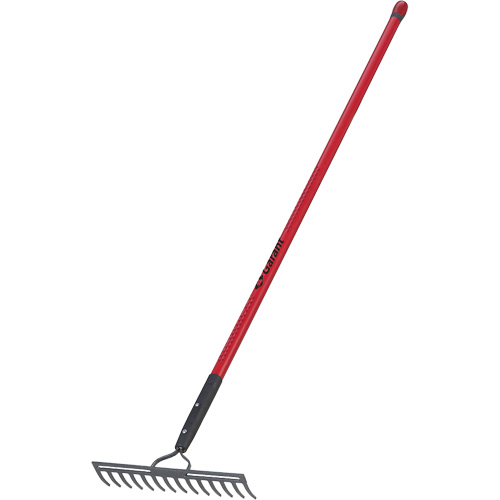 Level Rake, Fibreglass Handle, 14" W, Forged Steel Blade, 14 Tines NTL Industrial