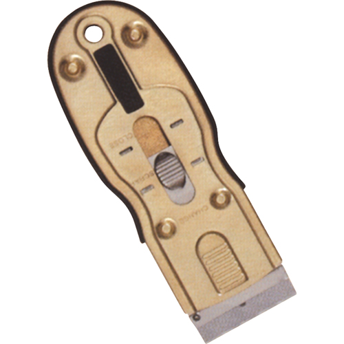 Grattoirs &agrave; lame de rasoir ergonomique, Lame Acier au carbone, Largeur 1-1/2", Manche Caoutchouc NTL Industrial
