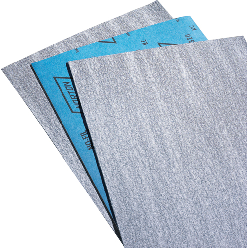 Papier abrasif en feuilles de papier - No-Fil Durite A475, 9" x 11", Grain P80-B, Carbure de silicium NTL Industrial