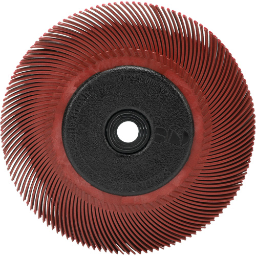 BROSSE RADIALE BRISTLE T-C,6",A/ADAPTATEUR 220, C&eacute;ramique, Grain 220, 6" dia. NTL Industrial