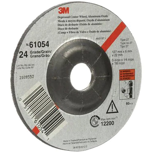 Depressed Centre Grinding Wheel, 5" x 27, Aluminum Oxide NTL Industrial