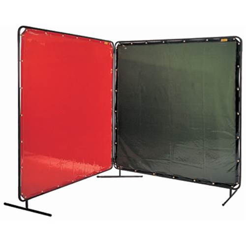 Welding Screen and Frame, Green, 6' x 6' NTL Industrial
