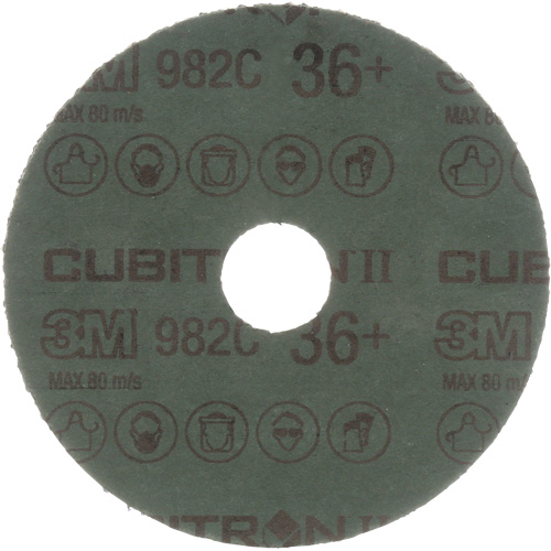 Disques en fibre mod&egrave;le 982C Cubitron II , Grain de c&eacute;ramique, 36+, 7" Dia x 7/8" Arbre NTL Industrial
