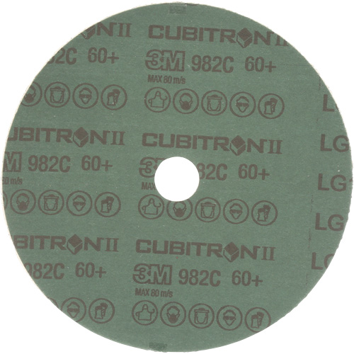 Disques en fibre mod&egrave;le 982C Cubitron II , Grain de c&eacute;ramique, 60+, 7" Dia x 7/8" Arbre NTL Industrial