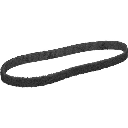 Courroie de conditionnement de surface Scotch-Brite, 1/2" la x 18" lo, Oxyde d'aluminium, Grain Super fin NTL Industrial