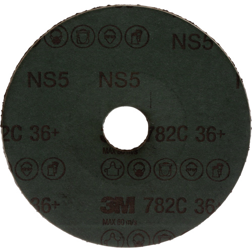 Disque en fibre 782C, Grain de c&eacute;ramique, 36+, 5" Dia x 7/8" Arbre NTL Industrial