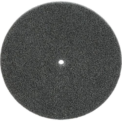 Meule unitaris&eacute;e EXL Scotch-Brite, 5" x 1/4", Arbre de 1/4", Grain de Fin, Carbure de silicium NTL Industrial