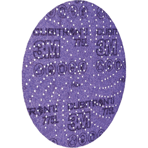 Disque abrasif 775L Cubitron II Hookit, dia 5", Grain 80+, C&eacute;ramique, Poids F NTL Industrial