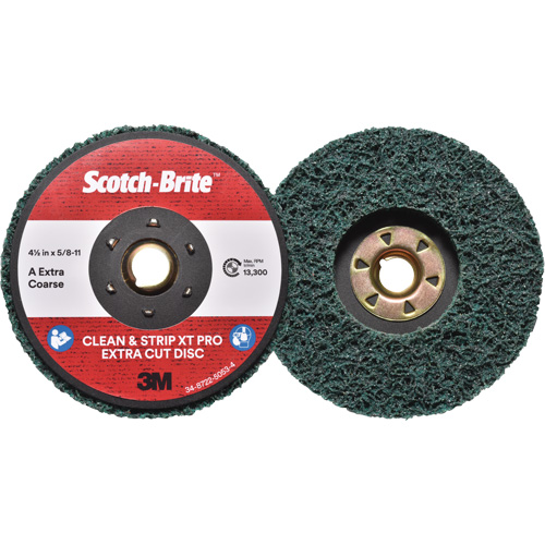 Disque extra coupe  Clean and Strip  XT Pro Scotch-Brite, 4-1/2" dia., Grain Extra grossier, Oxyde d'aluminium NTL Industrial