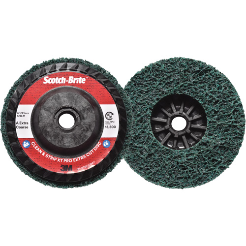 Disque extra coupe  Clean and Strip  XT Pro Scotch-Brite, 4-1/2" dia., Grain Extra grossier, Oxyde d'aluminium NTL Industrial