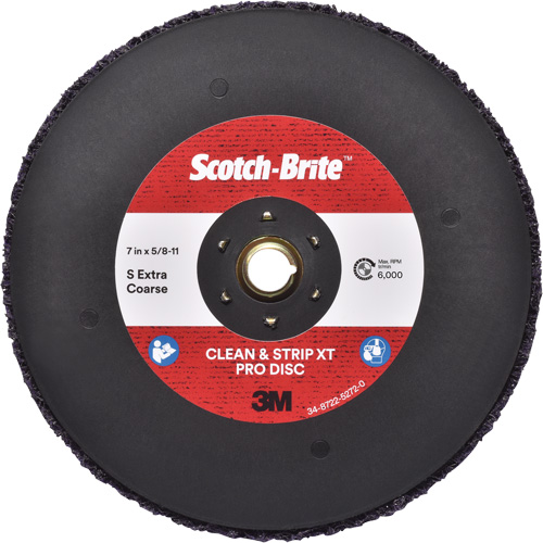 Scotch-Brite Clean & Strip XT Pro Disc, 7" Dia., Extra Coarse Grit, Silicon Carbide NTL Industrial