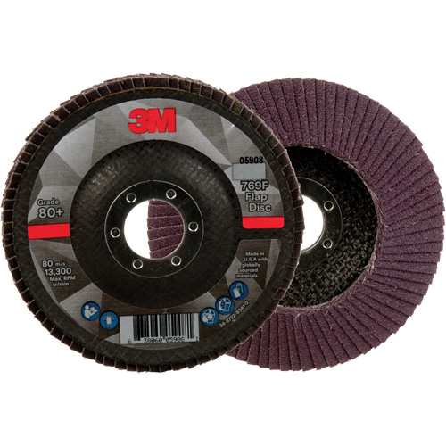 Disque &agrave; lamelles &agrave; changement rapide 769F, 4-1/2" x 7/8", Type 29, Grain 80+, C&eacute;ramique NTL Industrial