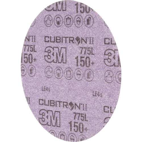 Disque de ponçage avec support en pellicule s&eacute;rie 775L Cubitron II Hookit, dia 6", Grain 150+, C&eacute;ramique, 3 mils NTL Industrial