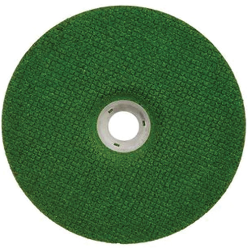 Green Corps Depressed Centre Wheel, 7" x 1/8", 7/8" Arbor, Ceramic, Type 27 NTL Industrial