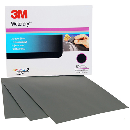Wetordry Abrasive Sheet, 9" x 11", P220 Grit, Aluminum Oxide NTL Industrial