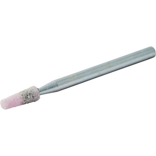Vitrified Bond Mounted Point, B97, Aluminum Oxide, 1/8" Dia., 3/8" L, 80 Grit NTL Industrial