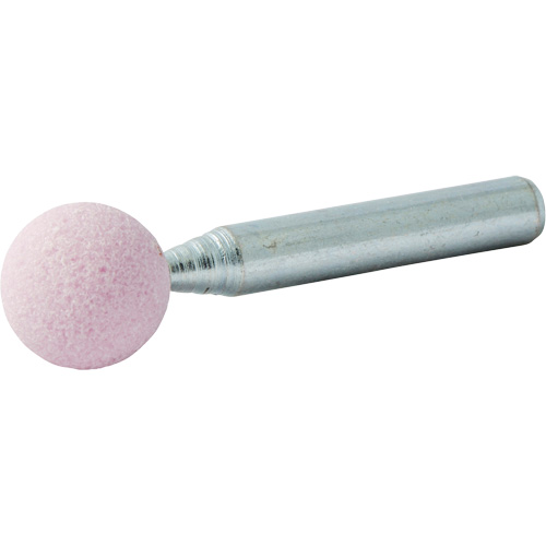 Vitrified Bond Mounted Point, B121, Aluminum Oxide, 1/2" Dia., 1/2" L, 80 Grit NTL Industrial