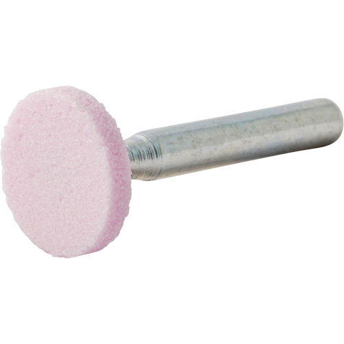 Vitrified Bond Mounted Point, W200, Aluminum Oxide, 3/4" Dia., 1/8" L, 80 Grit NTL Industrial