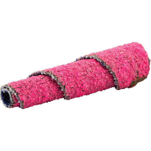 R928 Tapered Spiral Roll, 80 Grit, 3/8" Dia., Ceramic Alumina, 1-1/2" L, 1/8" Arbor NTL Industrial