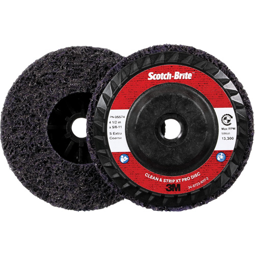 Disque Clean and Strip XT Pro XO-DC Scotch-Brite, 4-1/2" dia., Grain Extra grossier, Carbure de silicium NTL Industrial
