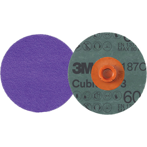 Disque en fibre Roloc Cubitron 3, 4" dia., Grain 60+, C&eacute;ramique NTL Industrial