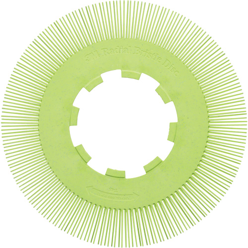 Brosse radiale en soies de pr&eacute;cision type S PN-RB sans adaptateur Scotch-Brite, C&eacute;ramique, Grain 50+, 8" dia. NTL Industrial