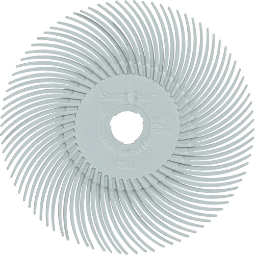 Scotch-Brite Type C Precision Radial Bristle Brush PN-RB, Ceramic, 120+ Grit, 3" Dia. NTL Industrial