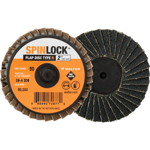 SPINLOCK Flap Disc, 2" x 40 Grit, Aluminum Oxide NTL Industrial
