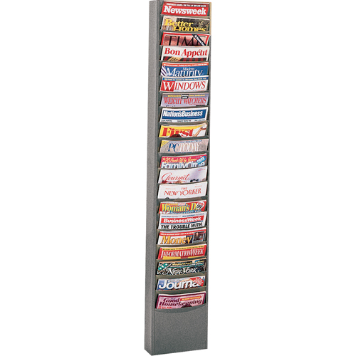 Pr&eacute;sentoirs, Stationnaire, 20 fentes, Acier, 13-1/8" la x 4-1/8" p x 58-1/2" h NTL Industrial