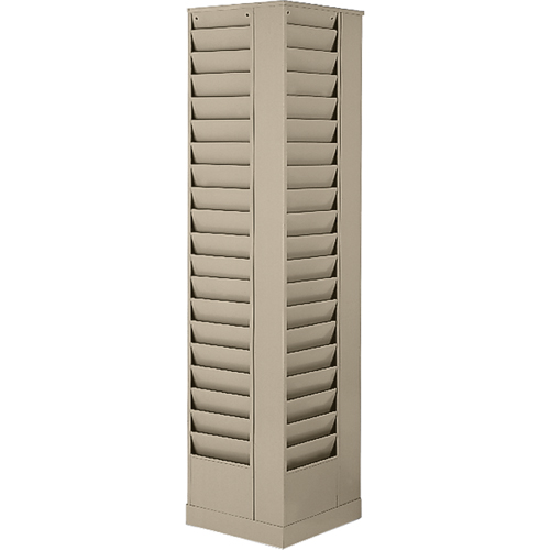 Literature Storage Racks, Rotating, 23 Slots, Steel, 14-1/8" W x 14-1/8" D x 66" H NTL Industrial