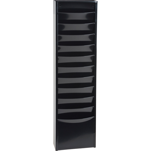 Literature Storage Racks, Stationary, 11 Slots, Steel, 9-3/4" W x 4-1/8" D x 36" H NTL Industrial