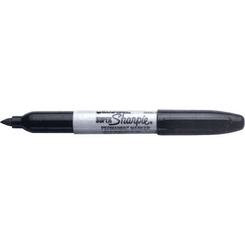 Permanent Markers - Super, Black, Fine Tip NTL Industrial