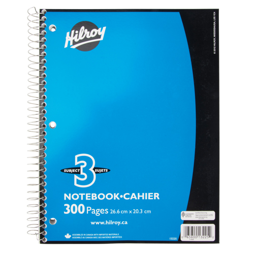 3 Subject Spiral Notebook NTL Industrial