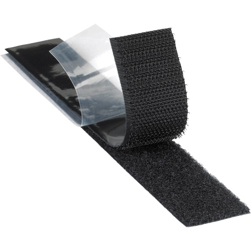 Attache r&eacute;sistant aux plastifiants, Boucle, 50 vg x 2", Adh&eacute;sif, Noir NTL Industrial